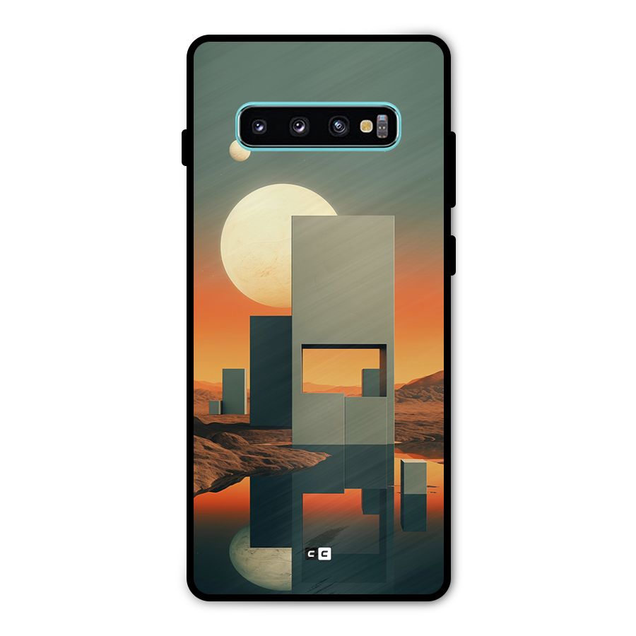 Geometric Sculpture Metal Back Case for Galaxy S10 Plus