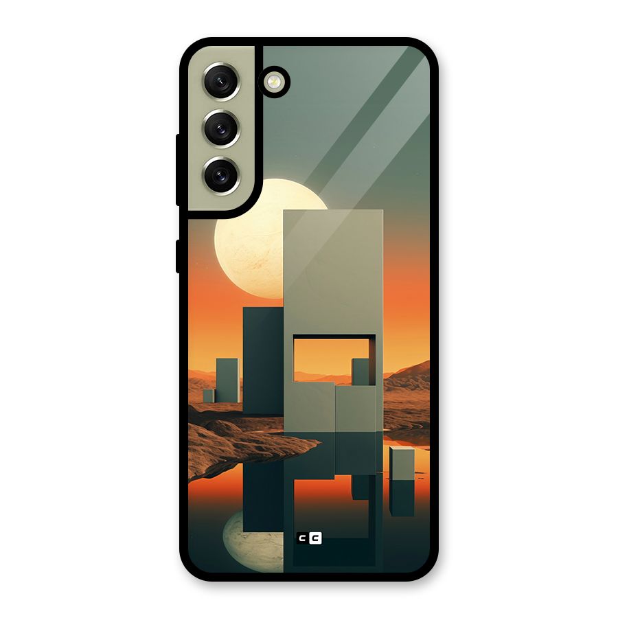 Geometric Sculpture Metal Back Case for Galaxy S21 FE 5G (2023)