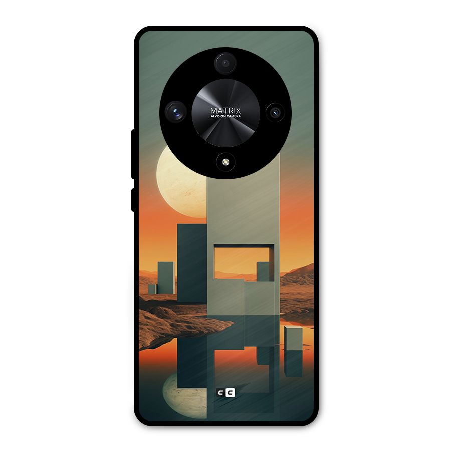 Geometric Sculpture Metal Back Case for Honor X9b