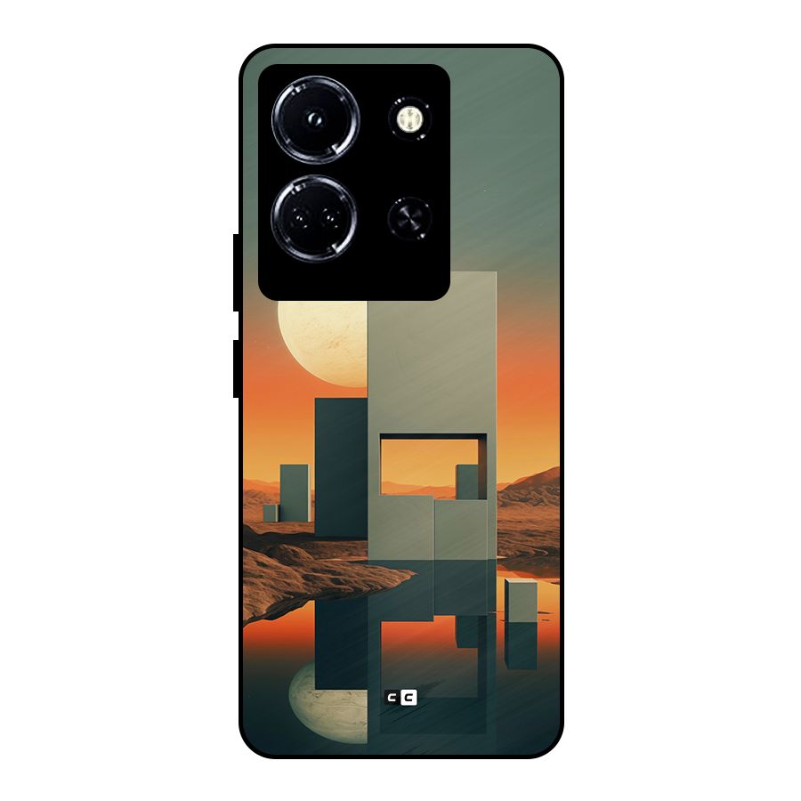 Geometric Sculpture Metal Back Case for Infinix Note 30 5G