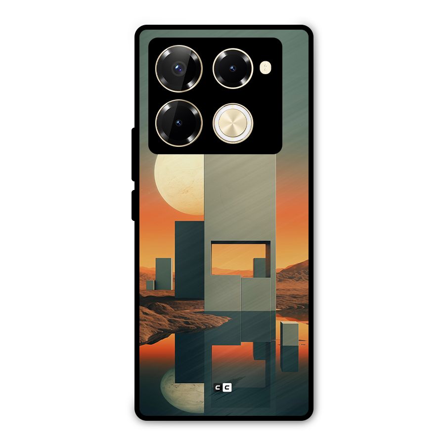 Geometric Sculpture Metal Back Case for Infinix Note 40 Pro Plus