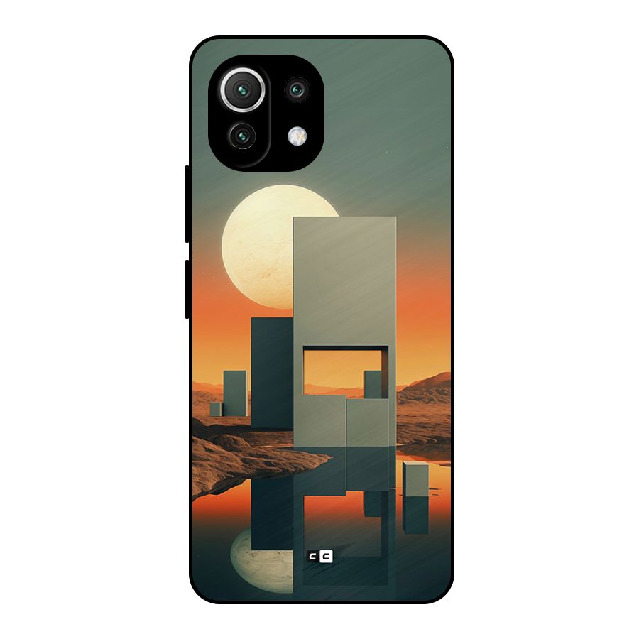 Geometric Sculpture Metal Back Case for Mi 11 Lite