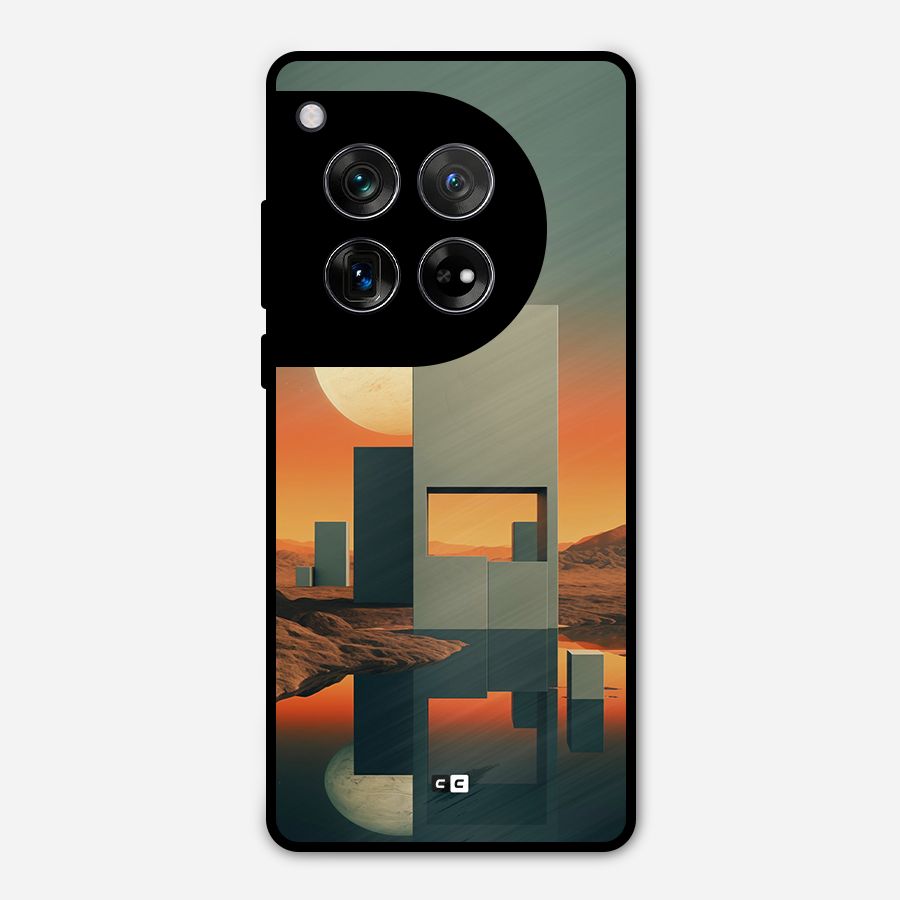 Geometric Sculpture Metal Back Case for OnePlus 12