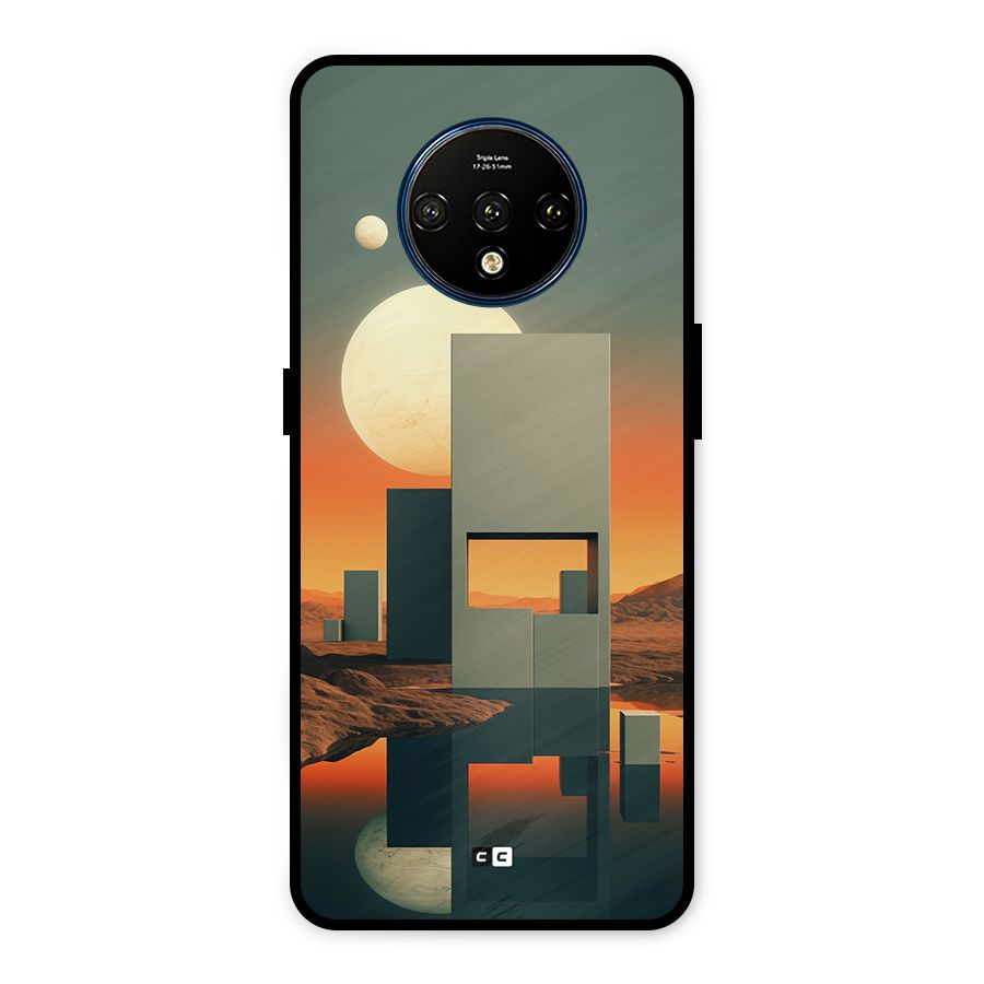 Geometric Sculpture Metal Back Case for OnePlus 7T
