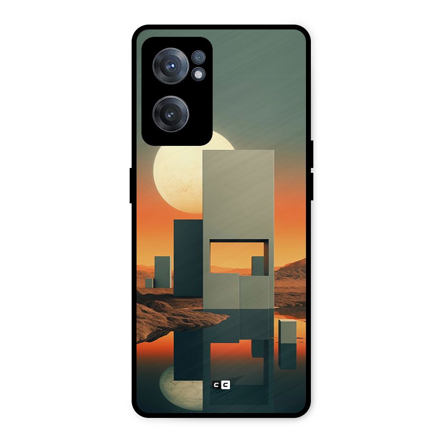 Geometric Sculpture Metal Back Case for OnePlus Nord CE 2 5G
