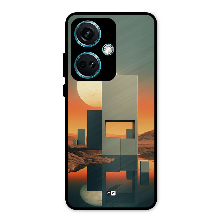 Geometric Sculpture Metal Back Case for OnePlus Nord CE 3 5G