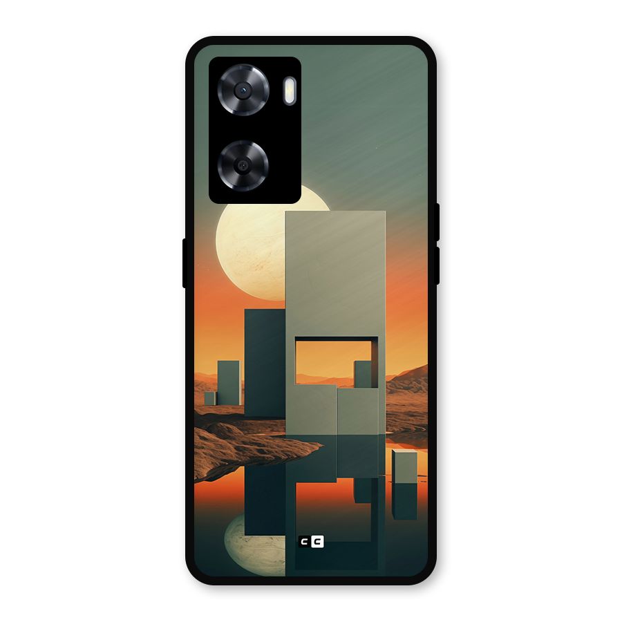 Geometric Sculpture Metal Back Case for OnePlus Nord N20 SE