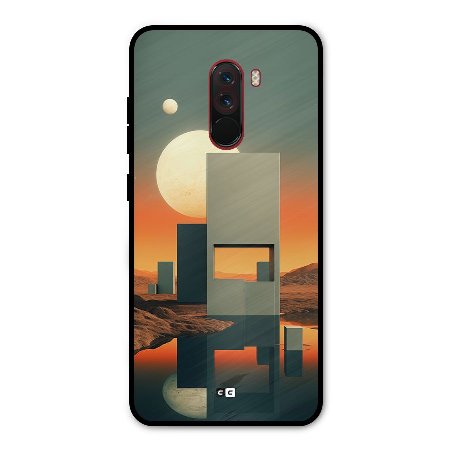 Geometric Sculpture Metal Back Case for Poco F1