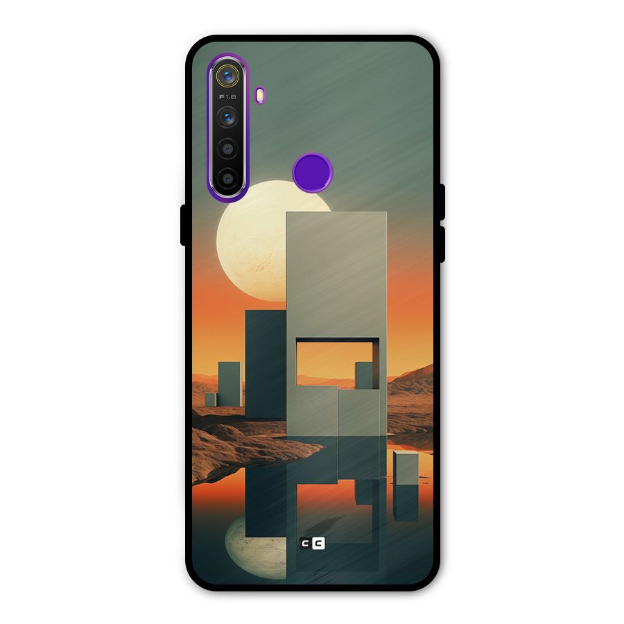 Geometric Sculpture Metal Back Case for Realme 5