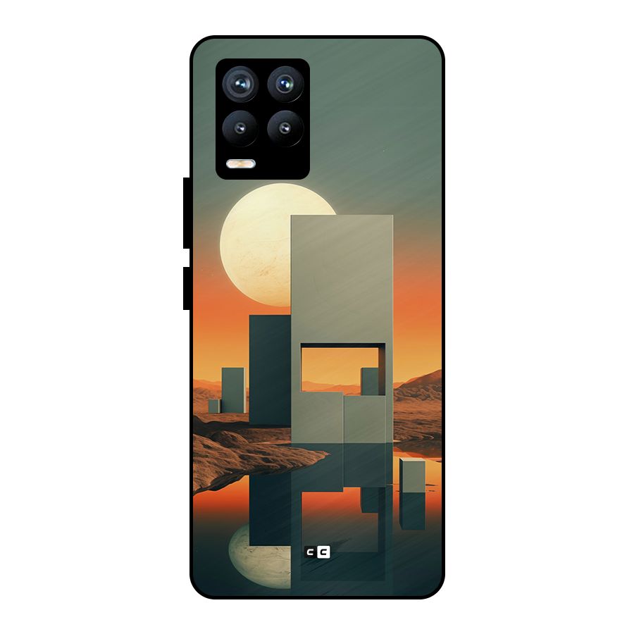 Geometric Sculpture Metal Back Case for Realme 8