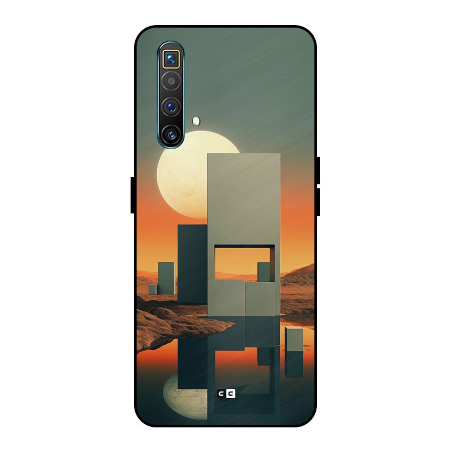 Geometric Sculpture Metal Back Case for Realme X3