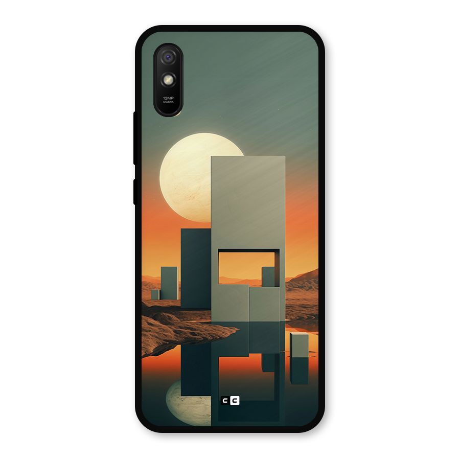 Geometric Sculpture Metal Back Case for Redmi 9i