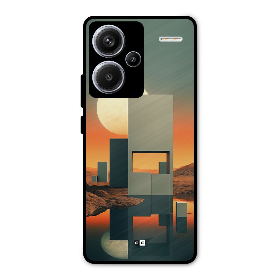 Geometric Sculpture Metal Back Case for Redmi Note 13 Pro Plus