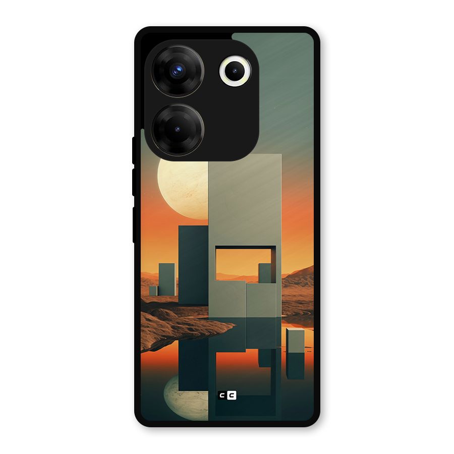 Geometric Sculpture Metal Back Case for Tecno Camon 20 Pro