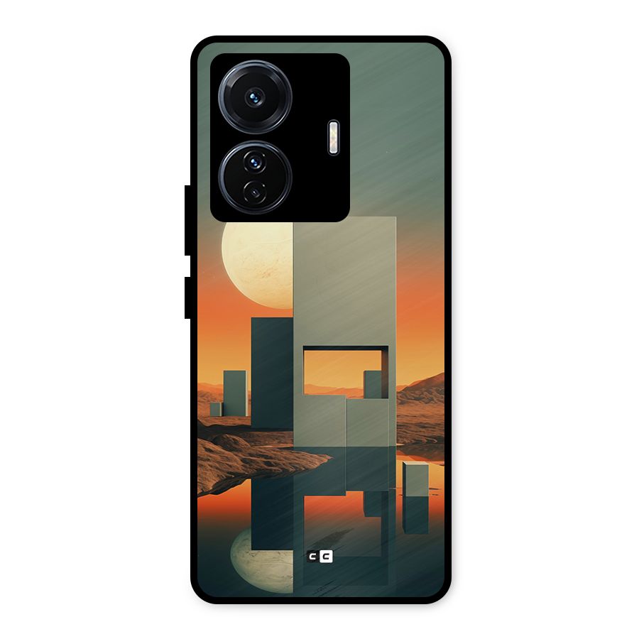 Geometric Sculpture Metal Back Case for Vivo T1 Pro