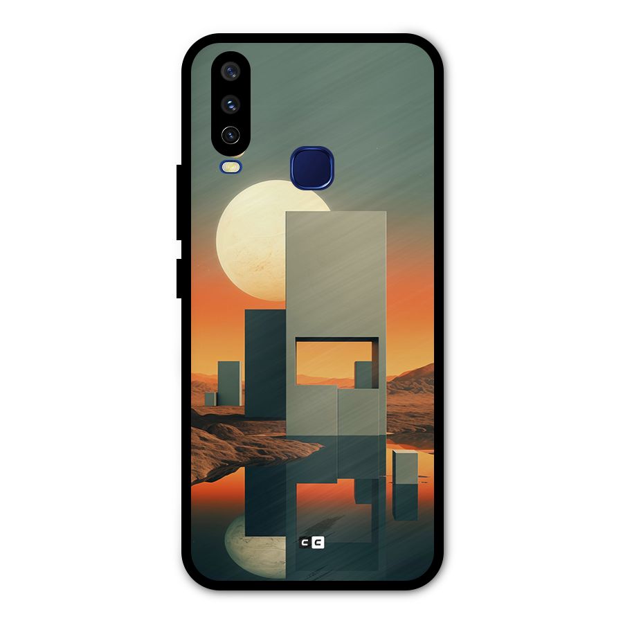 Geometric Sculpture Metal Back Case for Vivo U10