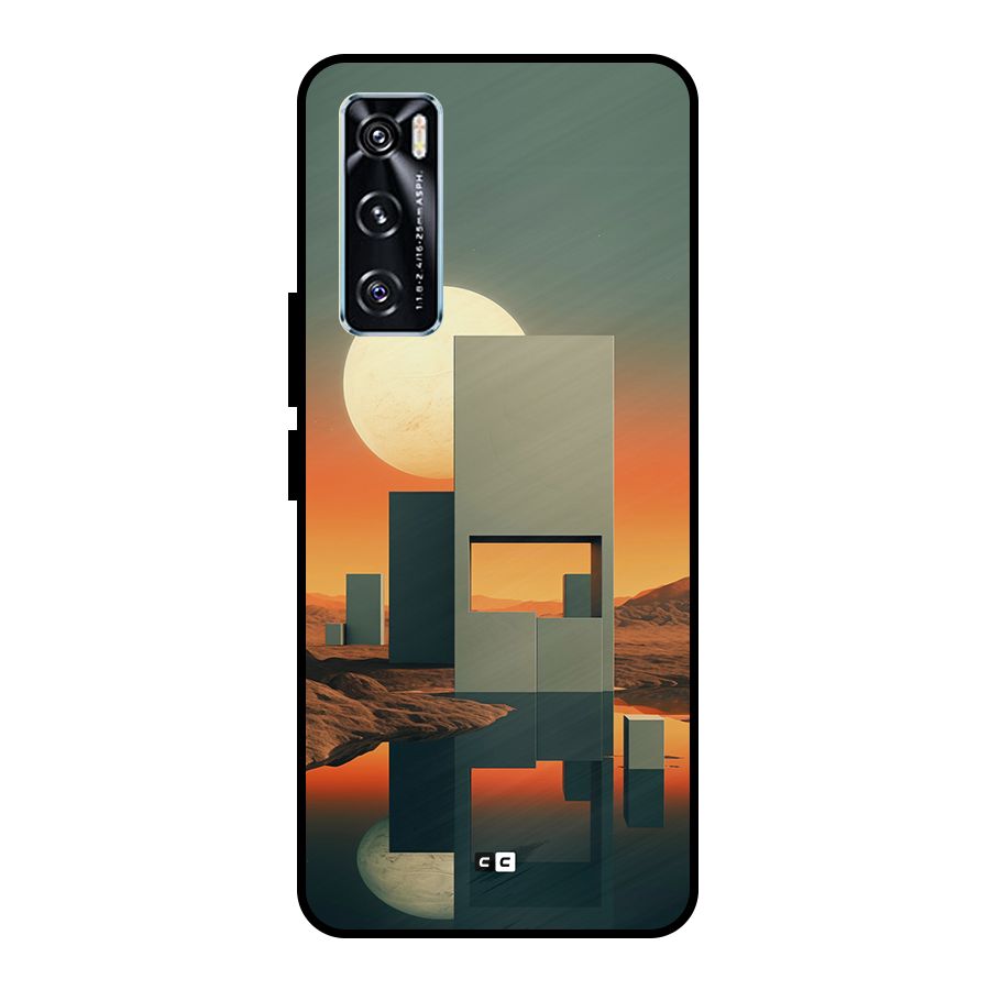 Geometric Sculpture Metal Back Case for Vivo V20 SE