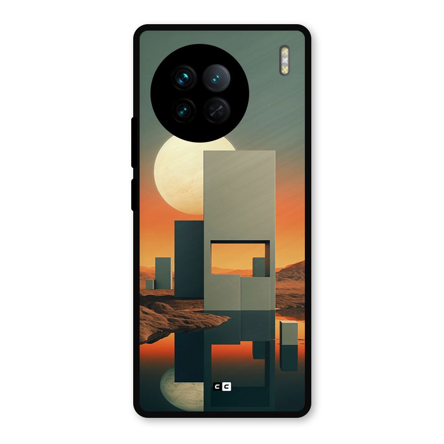 Geometric Sculpture Metal Back Case for Vivo X90