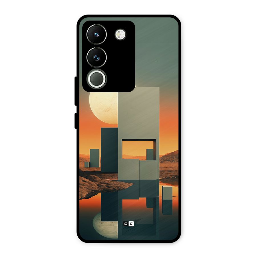 Geometric Sculpture Metal Back Case for Vivo Y200