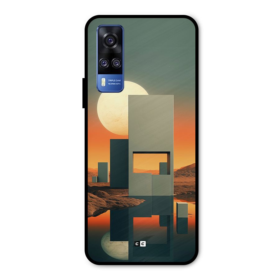 Geometric Sculpture Metal Back Case for Vivo Y31