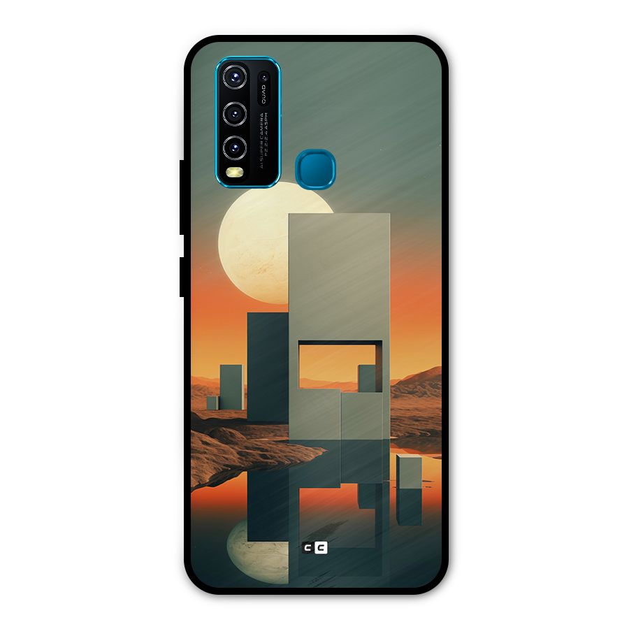 Geometric Sculpture Metal Back Case for Vivo Y50