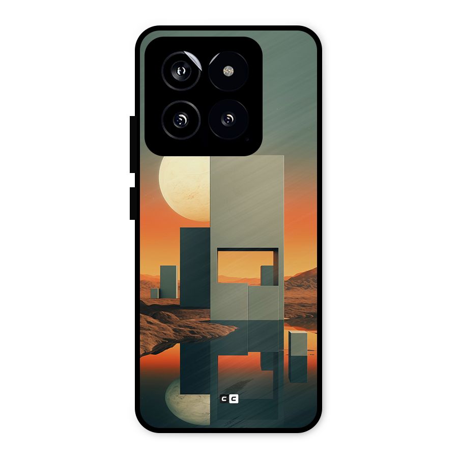 Geometric Sculpture Metal Back Case for Xiaomi 14