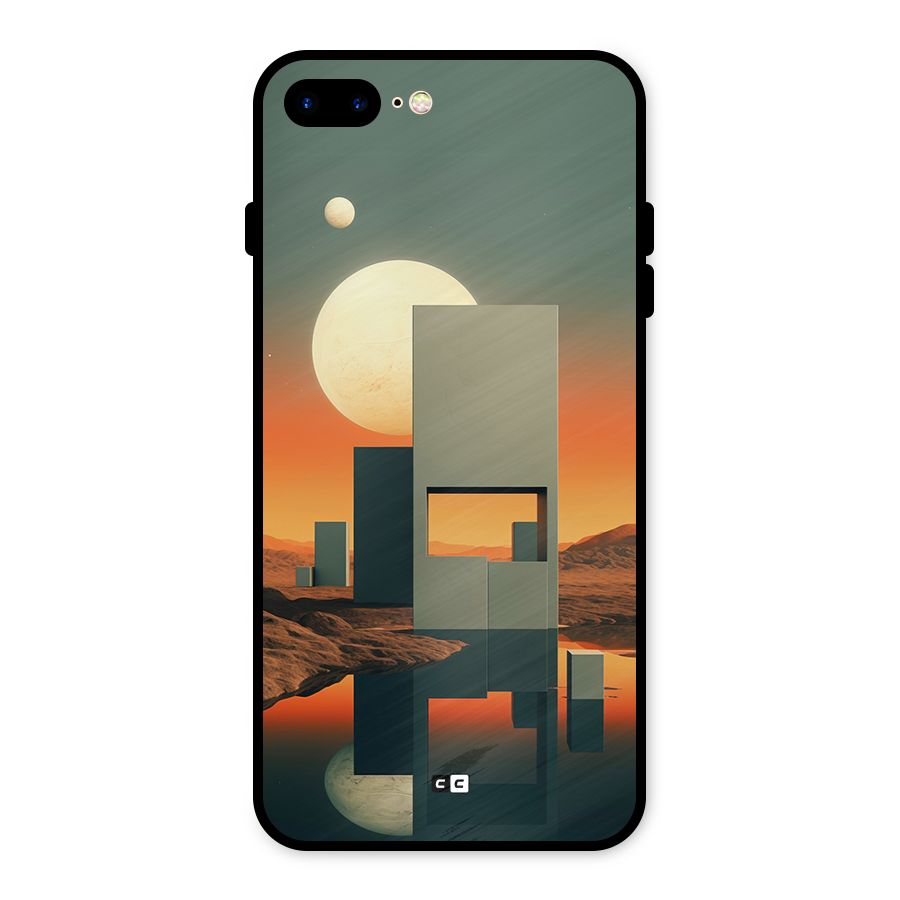 Geometric Sculpture Metal Back Case for iPhone 8 Plus