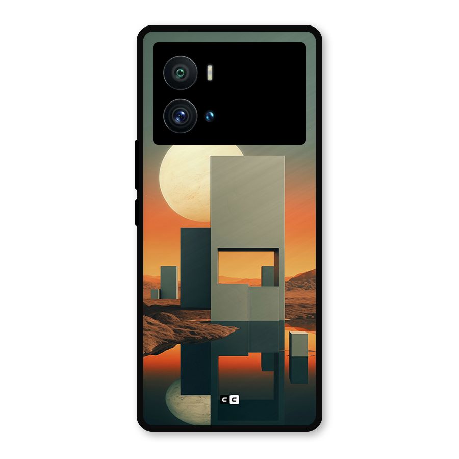 Geometric Sculpture Metal Back Case for iQOO 9 Pro