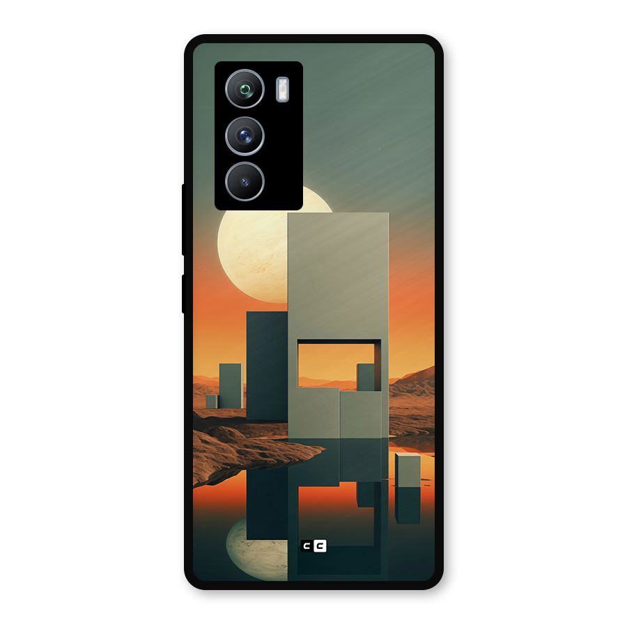 Geometric Sculpture Metal Back Case for iQOO 9 SE