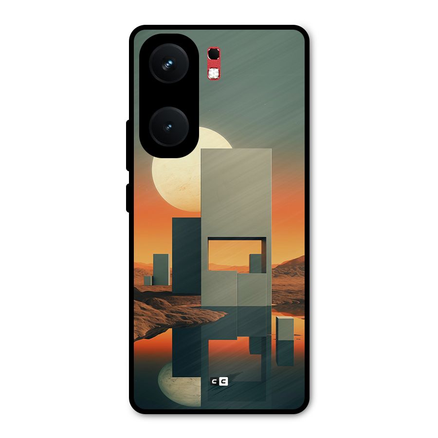 Geometric Sculpture Metal Back Case for iQOO Neo 9 Pro