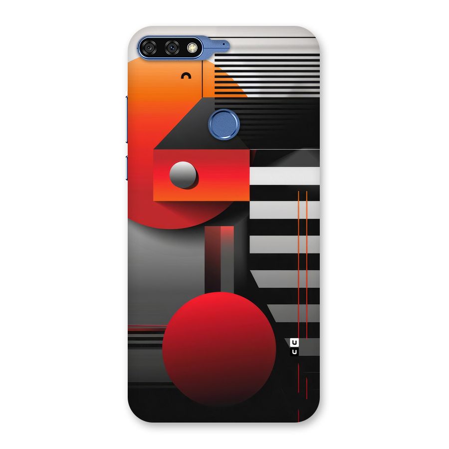 Geometrical Marvel Back Case for Honor 7C