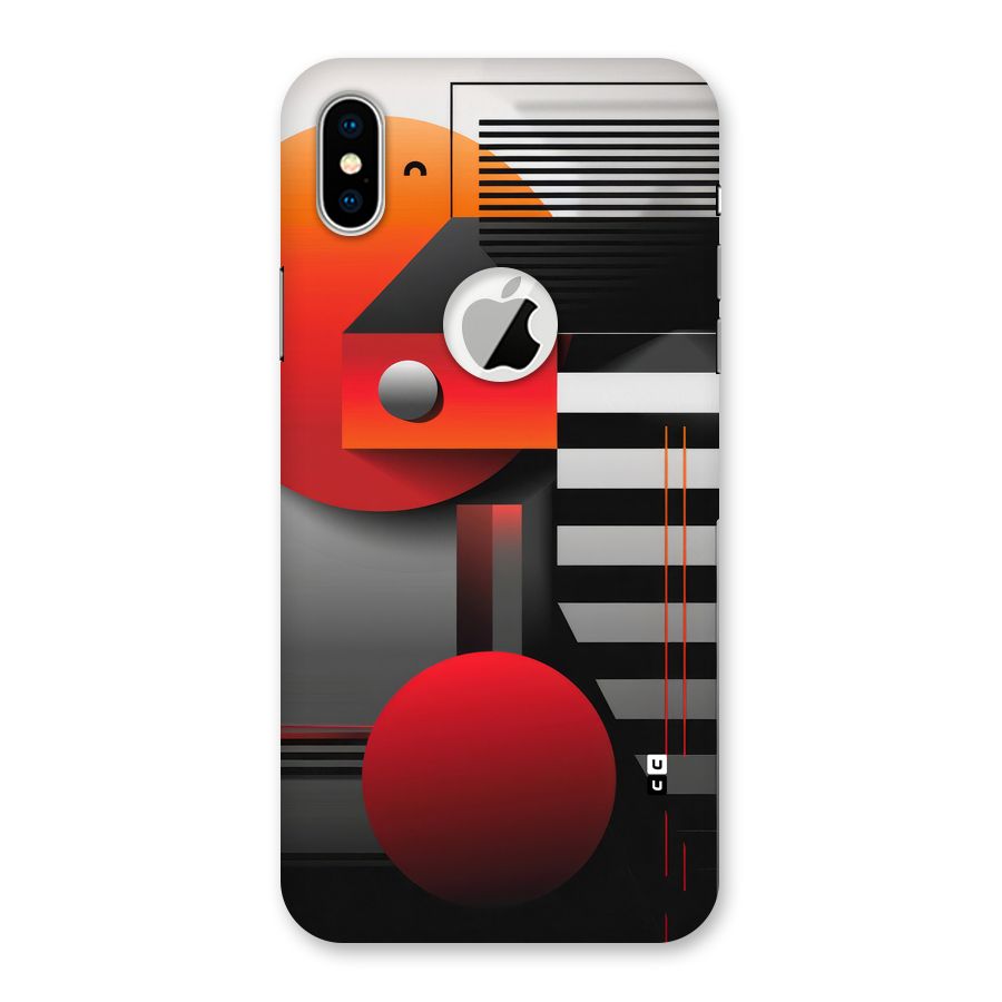 Geometrical Marvel Back Case for iPhone X Logo Cut
