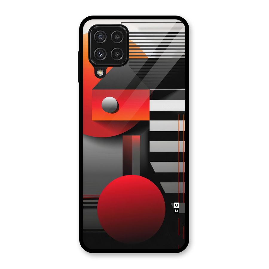 Geometrical Marvel Glass Back Case for Galaxy A22 4G