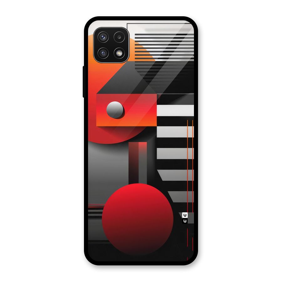 Geometrical Marvel Glass Back Case for Galaxy A22 5G