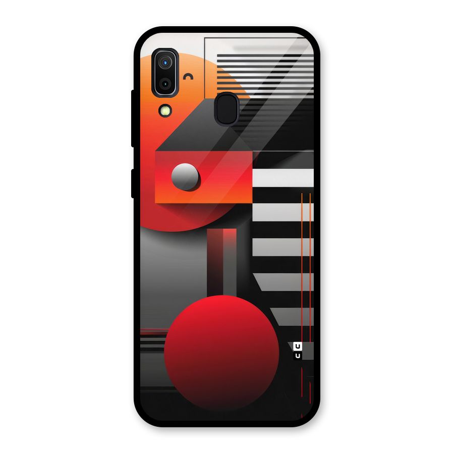 Geometrical Marvel Glass Back Case for Galaxy A30