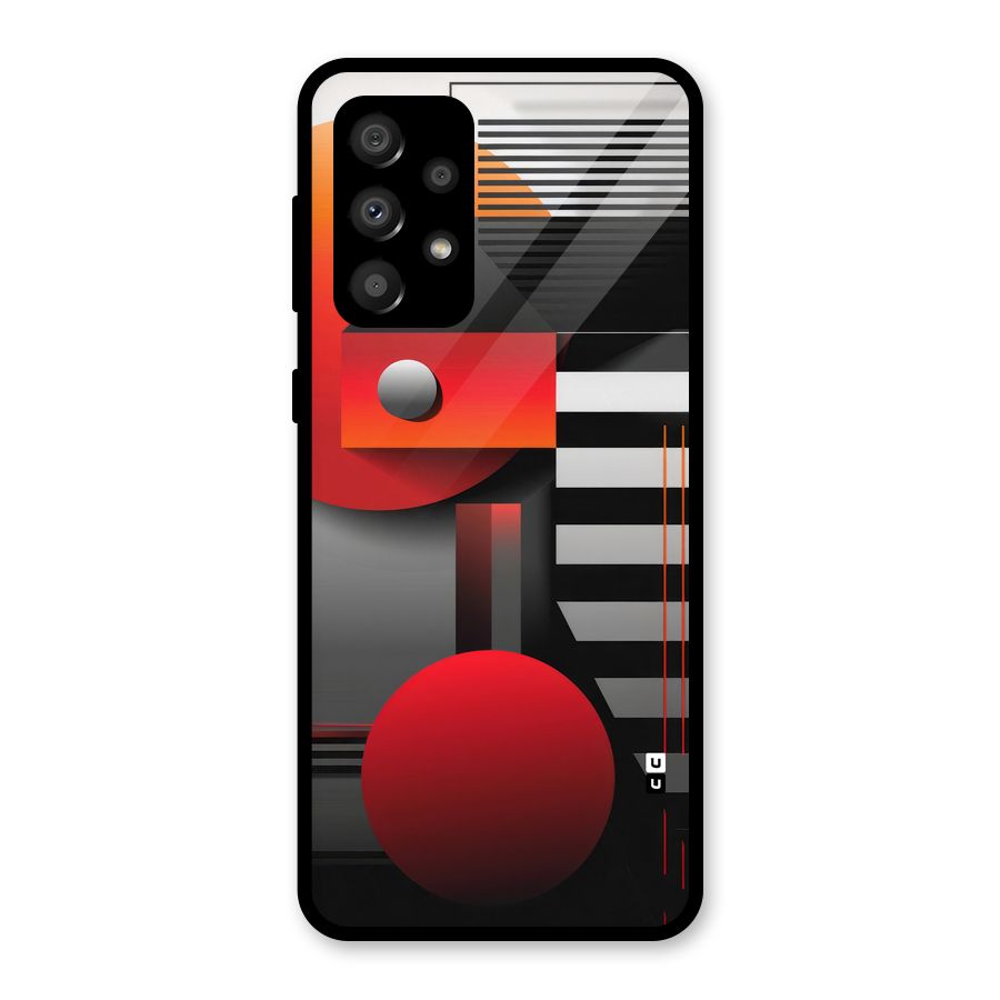 Geometrical Marvel Glass Back Case for Galaxy A32