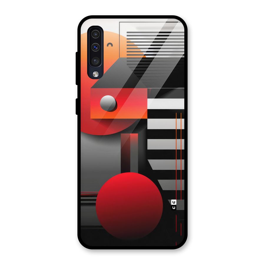 Geometrical Marvel Glass Back Case for Galaxy A50