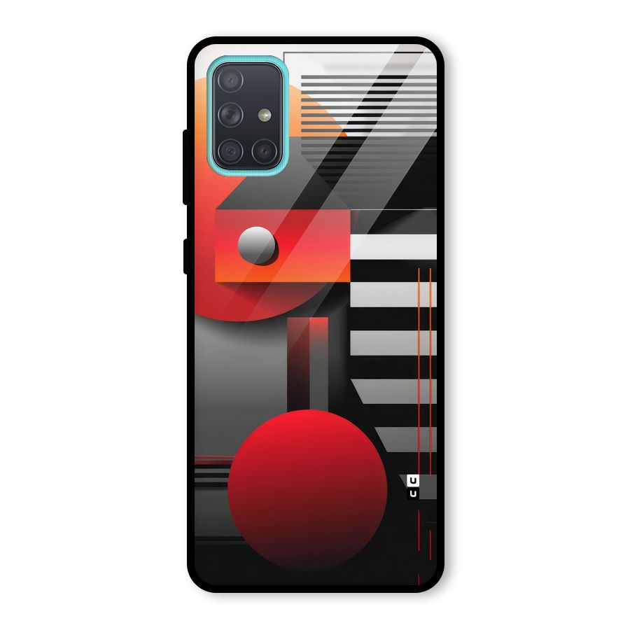 Geometrical Marvel Glass Back Case for Galaxy A71