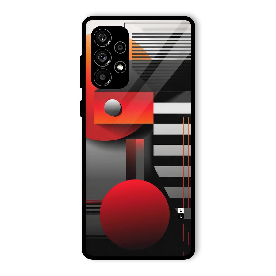 Geometrical Marvel Glass Back Case for Galaxy A73 5G