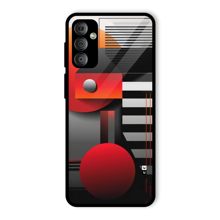 Geometrical Marvel Glass Back Case for Galaxy F23