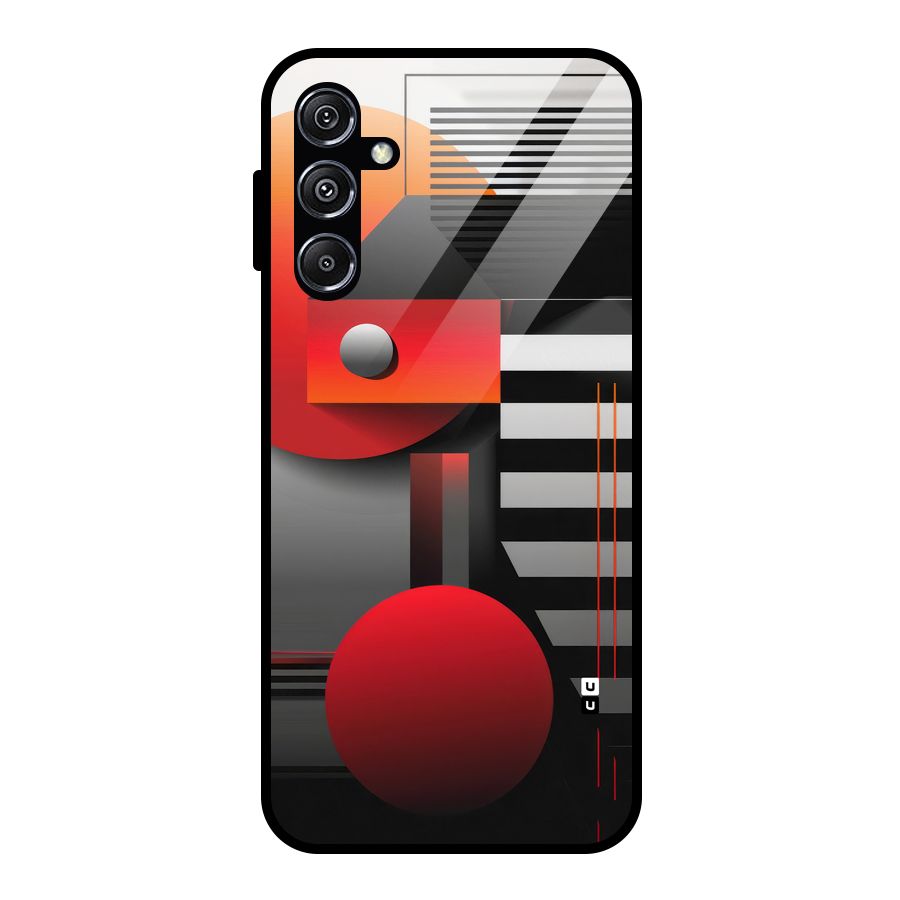 Geometrical Marvel Glass Back Case for Galaxy M34 5G
