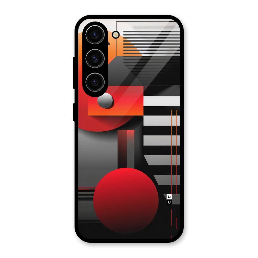 Geometrical Marvel Glass Back Case for Galaxy S23