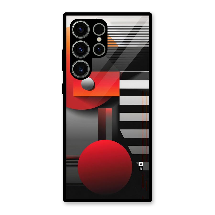 Geometrical Marvel Glass Back Case for Galaxy S23 Ultra