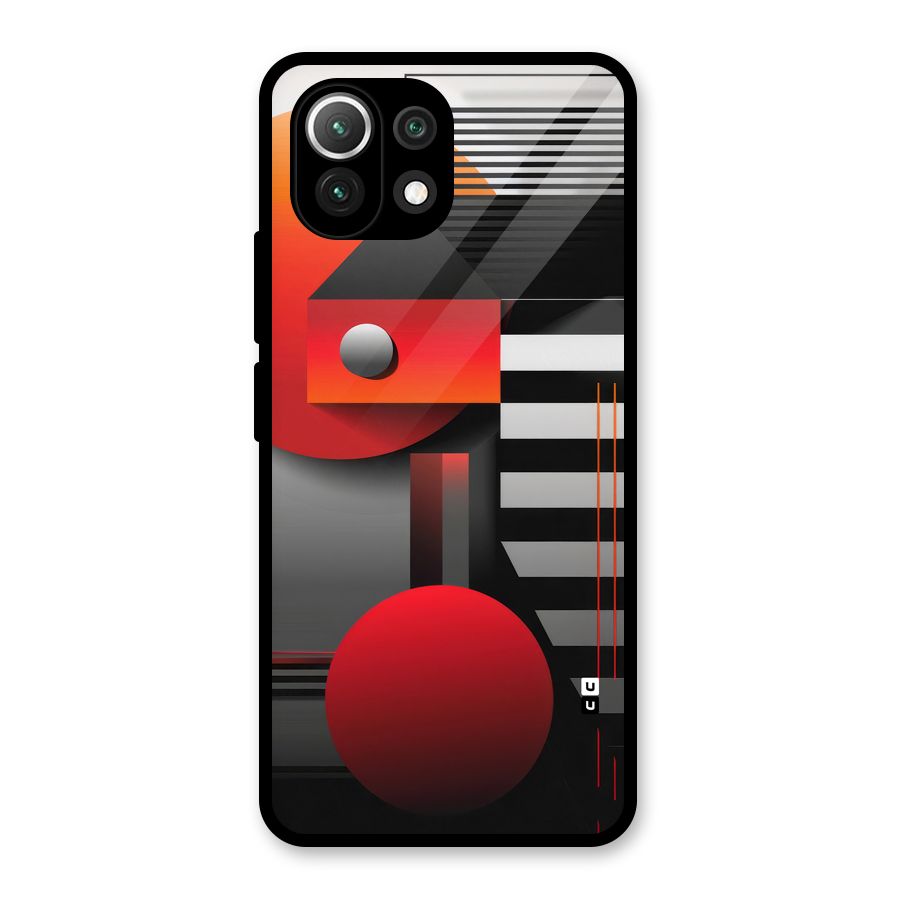 Geometrical Marvel Glass Back Case for Mi 11 Lite NE 5G