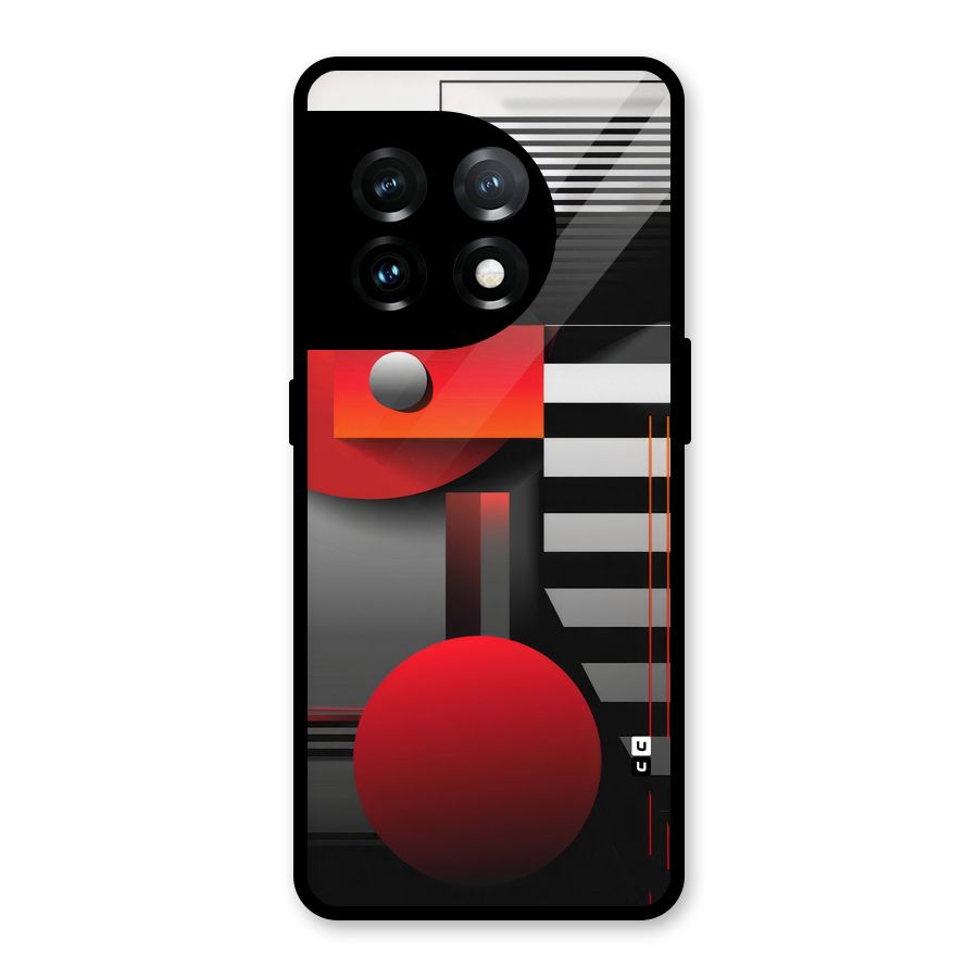 Geometrical Marvel Glass Back Case for OnePlus 11