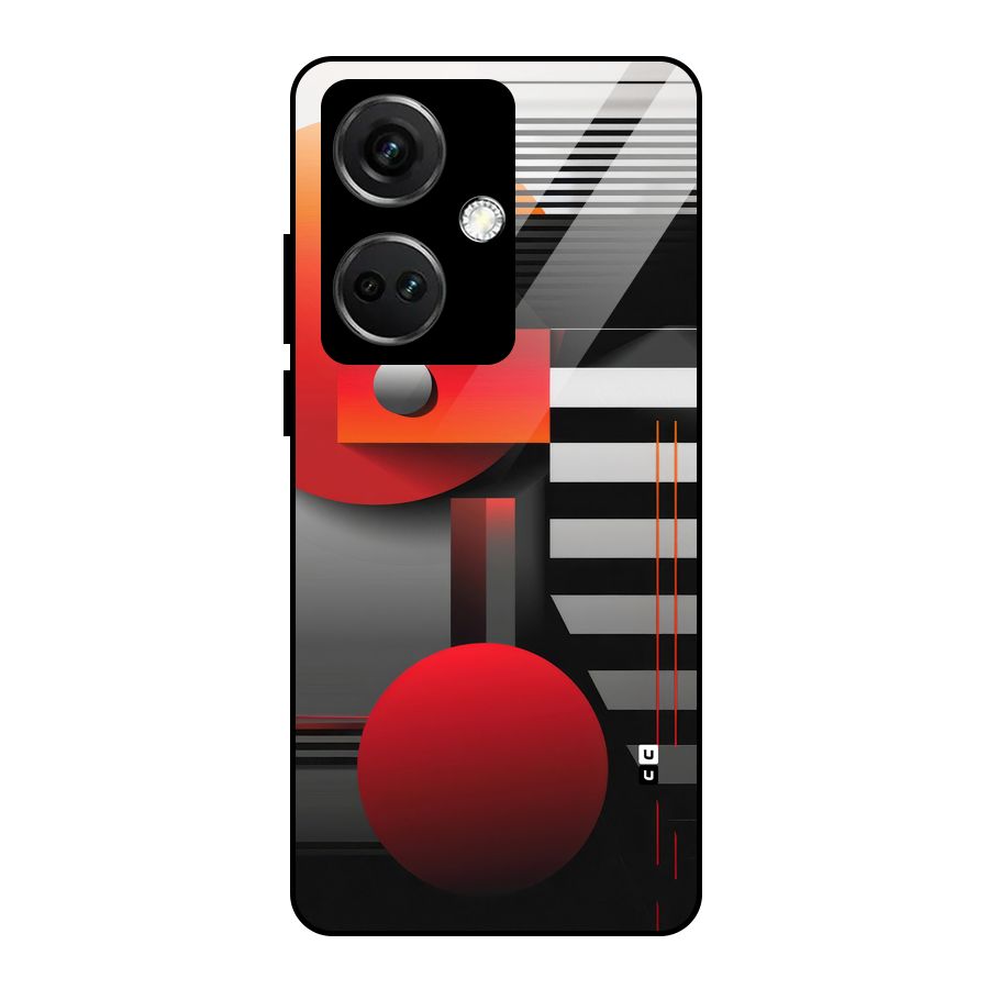 Geometrical Marvel Glass Back Case for OnePlus Nord CE 3 5G