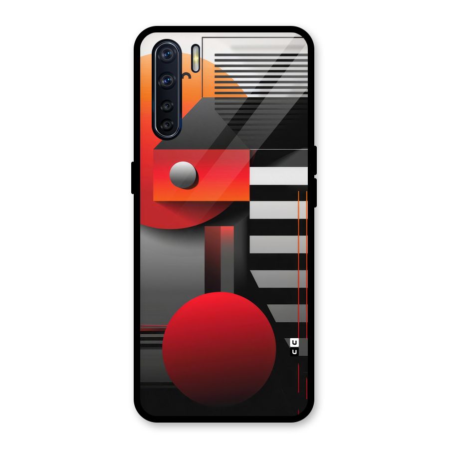 Geometrical Marvel Glass Back Case for Oppo F15