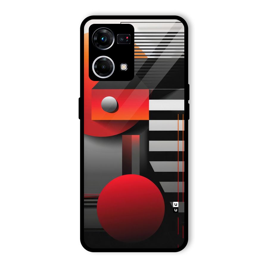 Geometrical Marvel Glass Back Case for Oppo F21 Pro 4G