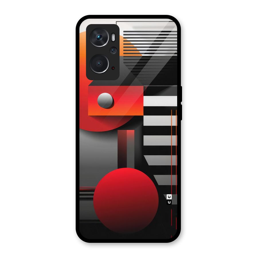 Geometrical Marvel Glass Back Case for Oppo K10 4G