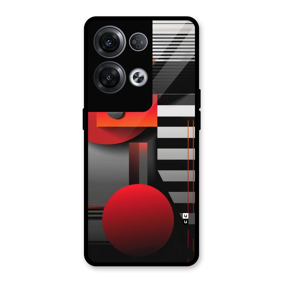 Geometrical Marvel Glass Back Case for Oppo Reno8 Pro 5G